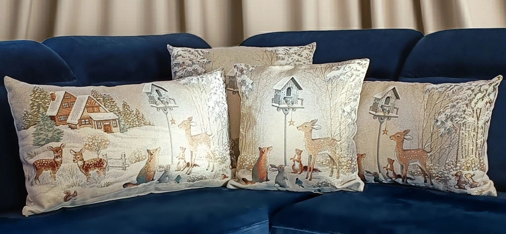 Poszewka gobelinowa zimowa SW235C - 45x80 cm 235-poduszki-gobeliny