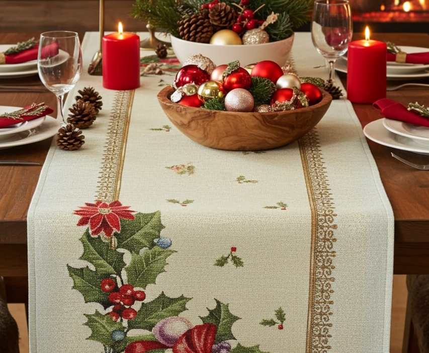 Bieżnik gobelinowy świąteczny 40x100 - SW262 40x100-sw262-marion