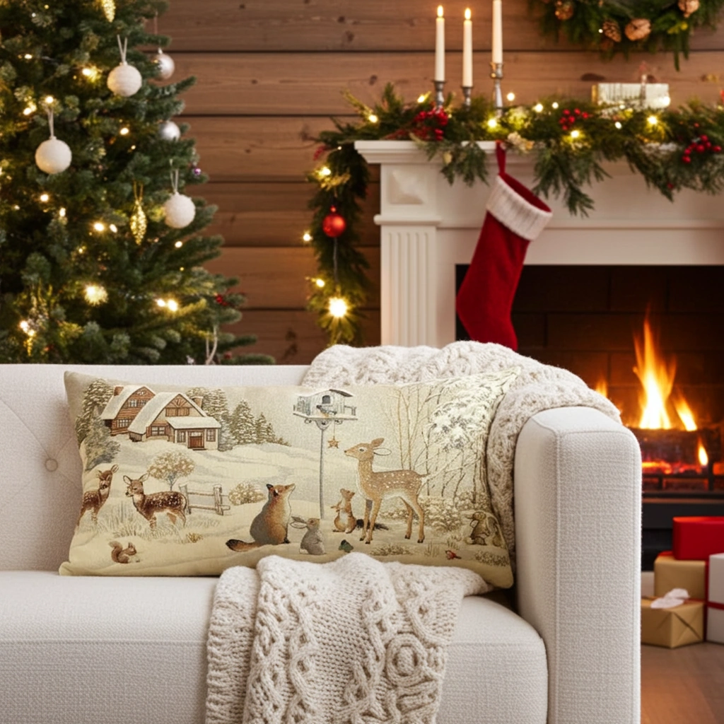 Poszewka gobelinowa zimowa SW235B - 40x70 cm Poszewka-gobelinowa-zimowa-SW235C-45x80