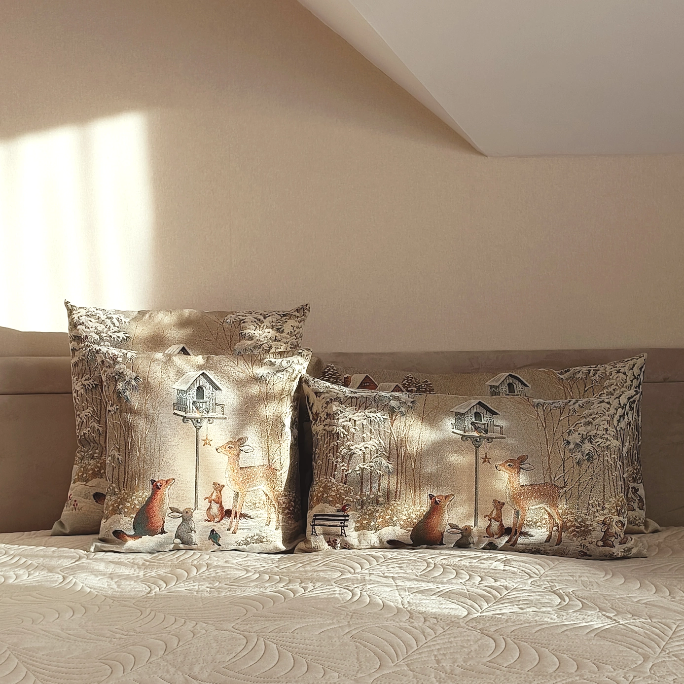 Poduszka gobelinowa świąteczna SW235D XL z wypełnieniem SW235-zestaw-poduszek-poszewek-marion