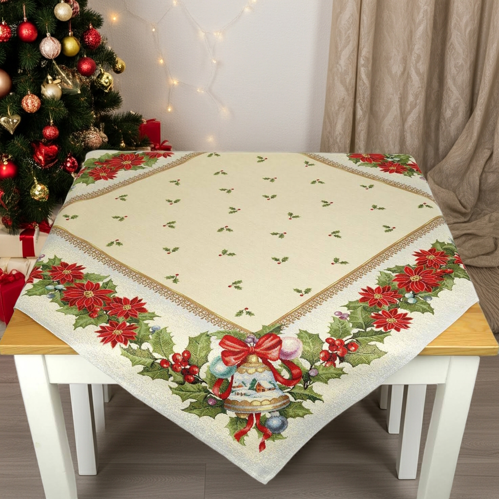 Serweta gobelinowa świąteczna 100x100 - SW262 Serweta-gobelinowa-swiateczna-100x100-262-Hurtownia-Tkanin-Marion
