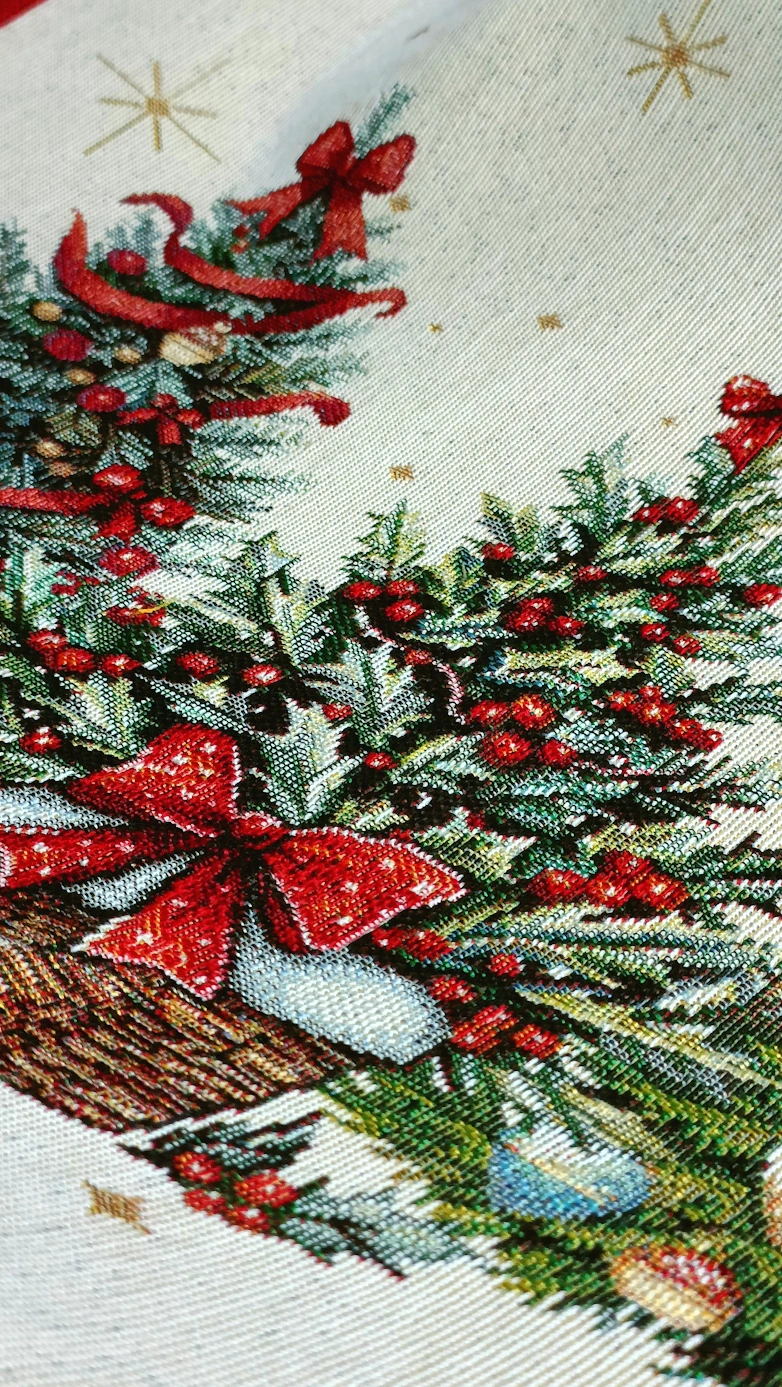 Serwetka gobelinowa 40x50 - Choinka z prezentami makro-podkladka-obiadowa-1