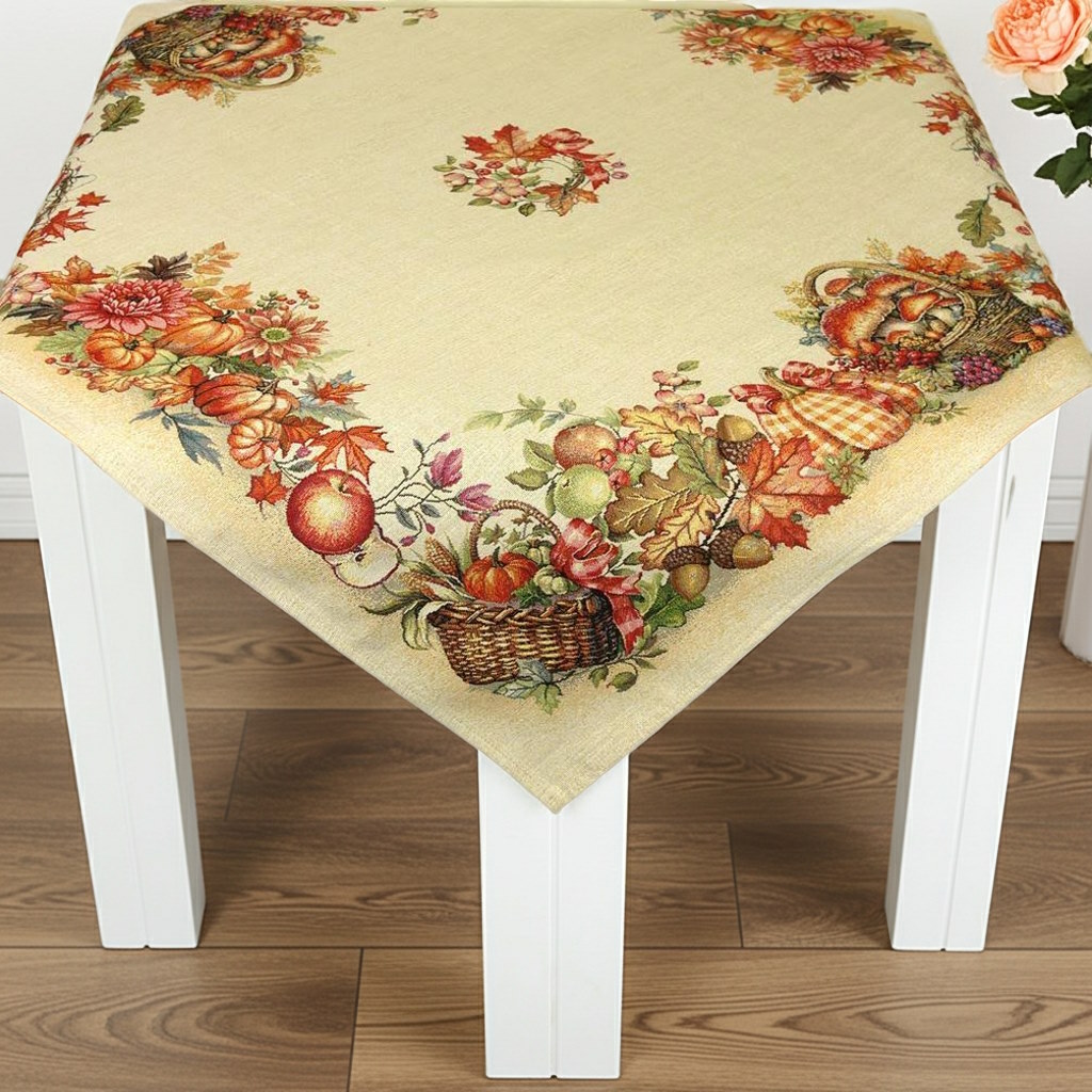 Obrus gobelinowy 100x100 - Jesień obrus-gobelinowy-100x100-Jesien-serweta-Hurtownia-Tkanin-Marion