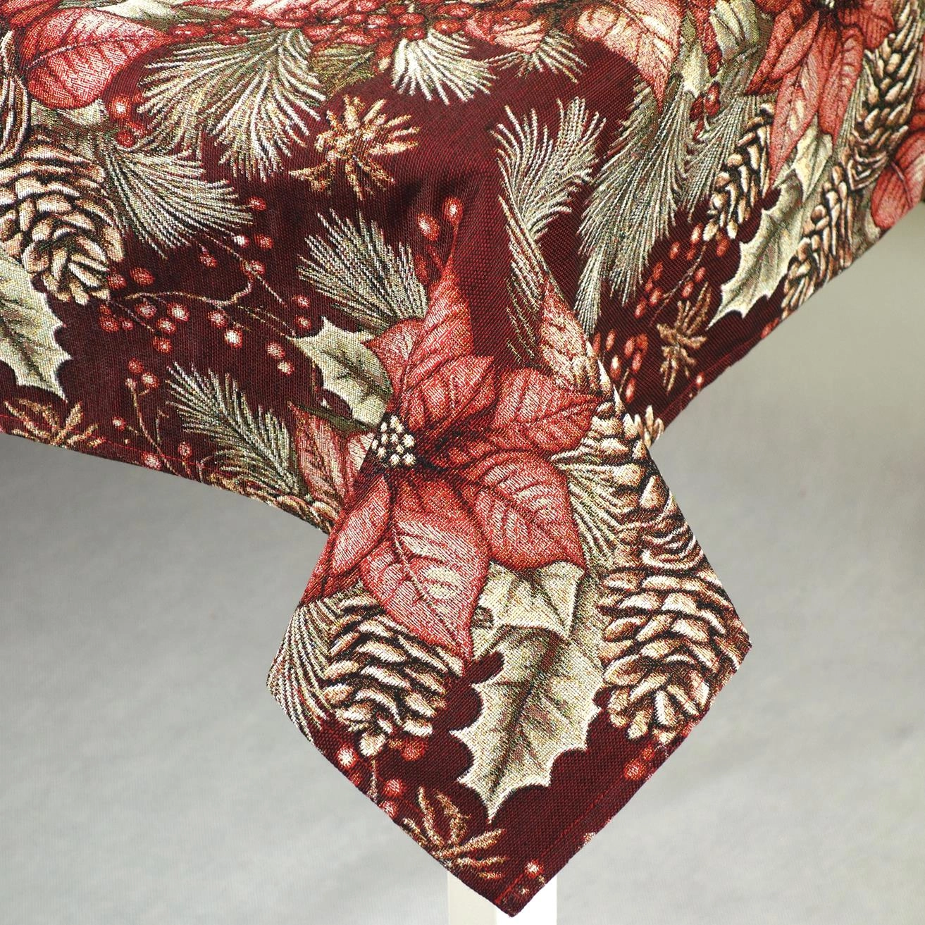 Obrus gobelinowy świąteczny 180x140 - Poinsecja i szyszki pol_pl_Obrus-gobelinowy-swiateczny-260x140-Poinsecja-i-szyszki-24172_1