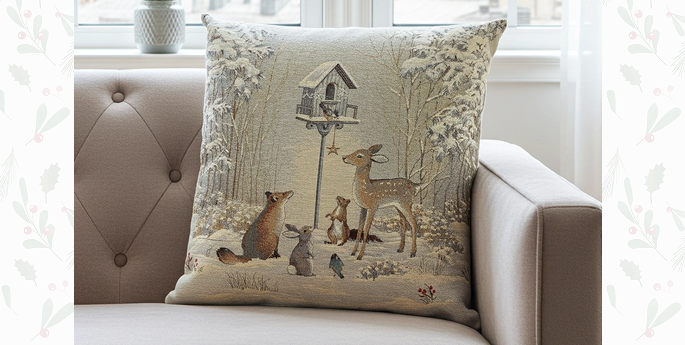 Świąteczna poduszka 55x55 cm z wypełnieniem