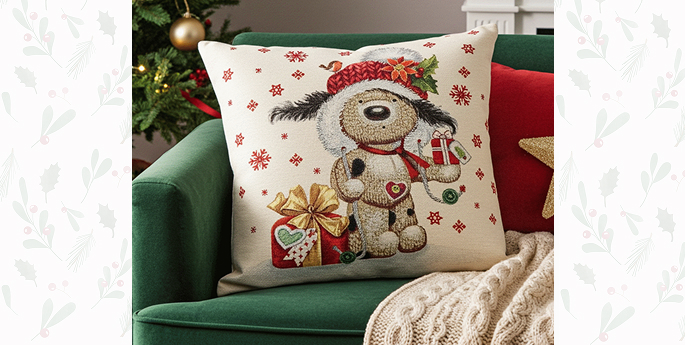 Poszewki dekoracyjne na Mikołajki