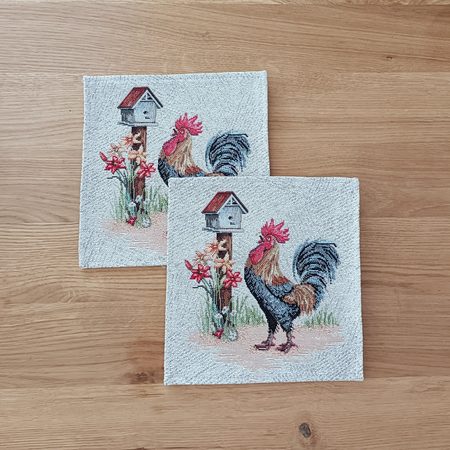 Serwetka gobelinowa wielkanocna 18x18 cm - Kogut