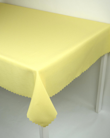 Obrus gładki "Len" brzoskwiniowy - ząbek