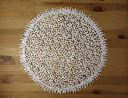 Serwetka gipiurowa śr. 50 cm - biała