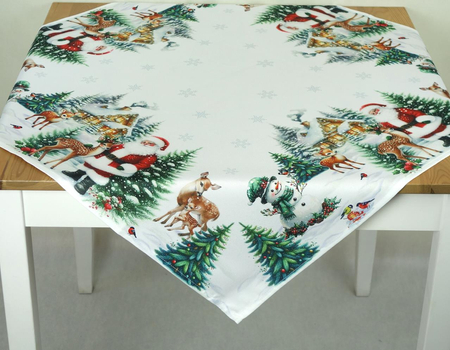 Serweta drukowana  85x85 cm - wioska Mikołaja