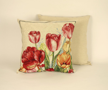 Poszewka gobelinowa wiosenna -  tulipany