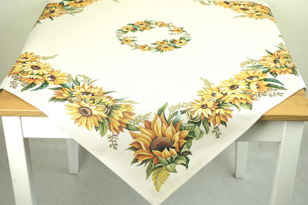 Serweta gobelinowa 100x100 - Słoneczniki