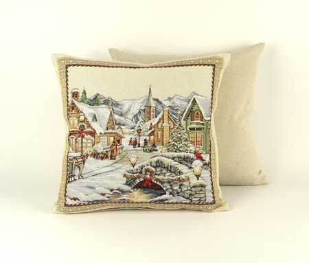 Poszewka gobelinowa - Zimowa wioska