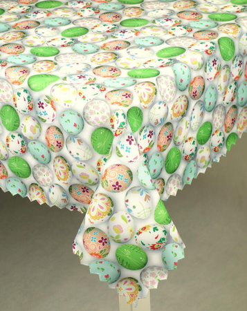 Obrus wielkanocny "Pisanka W15" - ząbek