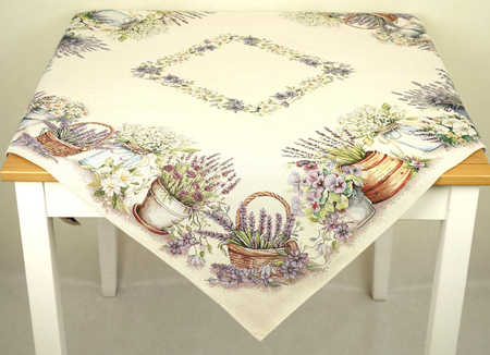 Obrus gobelinowy 100x100 - lawenda 20