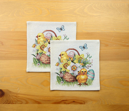 Serwetka gobelinowa wielkanocna 18x18 cm - W312