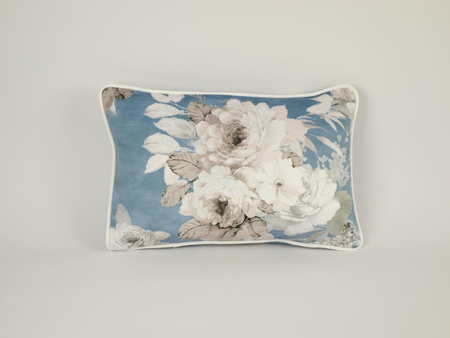 Poduszka welwetowa - Ginebra - niebieska