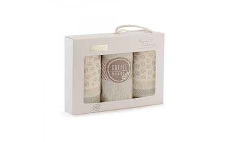 Komplet kuchenny Coffe beż 50x70 cm 3 szt.