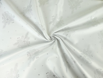 Tkanina obrusowa świąteczna "Dzwonek" srebrna