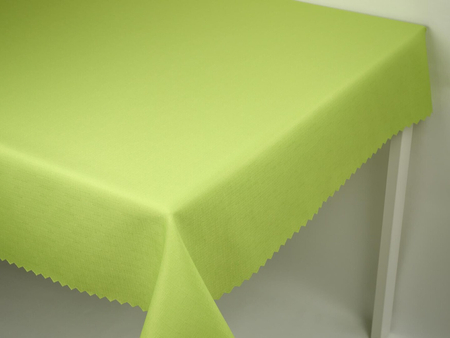 Obrus gładki "Len" seledynowy - ząbek