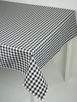 Obrus "Kratka 1x1 cm" czarny - podszyty