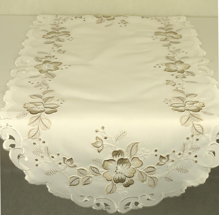 Bieżnik haftowany w kwiaty  60x120 -  5369E