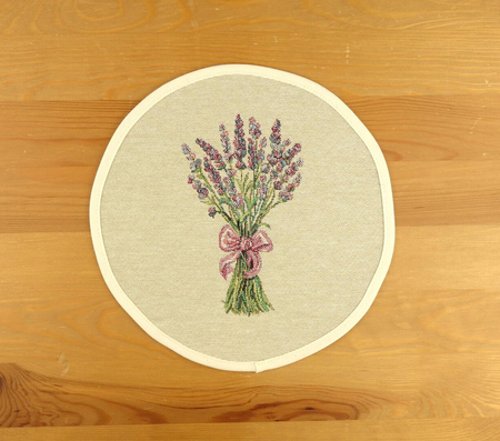 Serwetka gobelinowa średnica 23 cm - lawenda 19