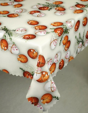 Obrus kolorowy wielkanocny Pisanka W17 - ząbek