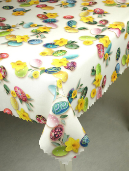 Obrus "Pisanki W11" - ząbek, Koło średnica 110 cm