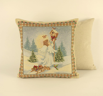 Poszewka gobelinowa świąteczna -  świąteczny anioł