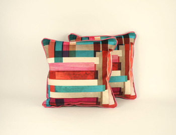 Poszewka welwetowa - Taleh Venezia - różowa