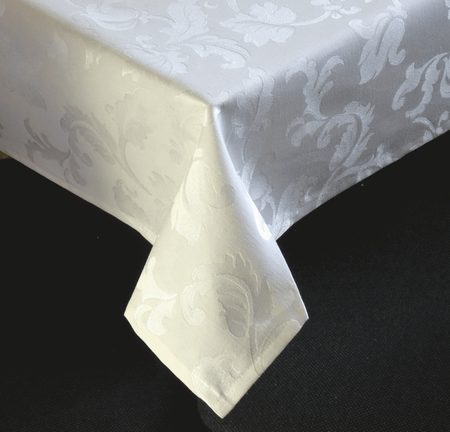 Obrus "Kwiatek z bawełną" - podszyty, Koło średnica 100 cm