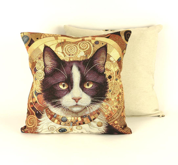 Poszewka gobelinowa Złoty kot
