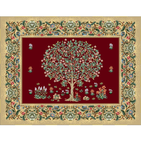 Podkładka gobelinowa 40x50 - Drzewko szczęścia bordowe