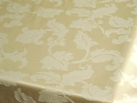 Tkanina obrusowa z bawełną - kremowy