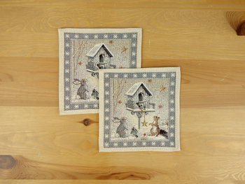 Serwetka świąteczna gobelinowa 18x18 cm - SW235