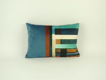 Poduszka welwetowa - Taleh Venezia - turkusowa