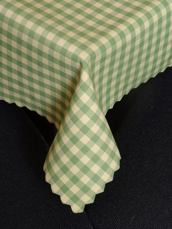 Obrus "Kratka" żółto-zielony - ząbek