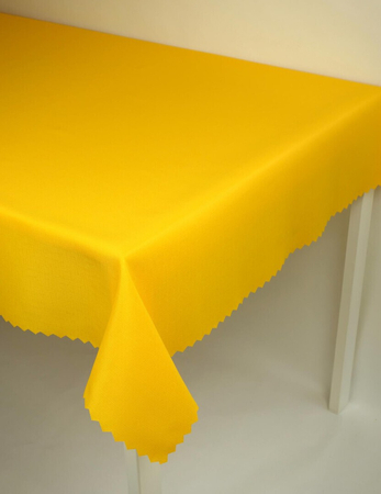 Obrus gładki "Len" żółty - ząbek