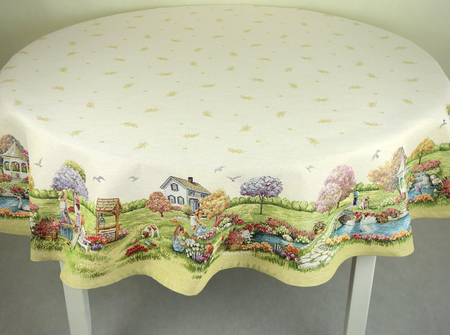 Obrus gobelinowy okrągły W308 - średnica 165 cm