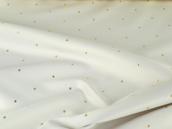 Tkanina obrusowa plamoodporna "Złota kropka"