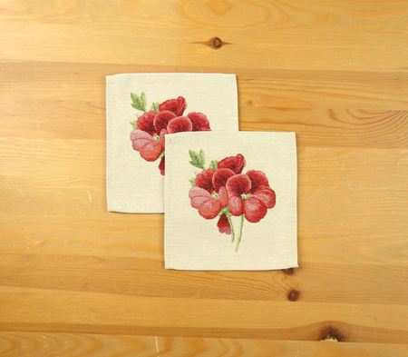 Serwetka gobelinowa 18x18 cm - maczek