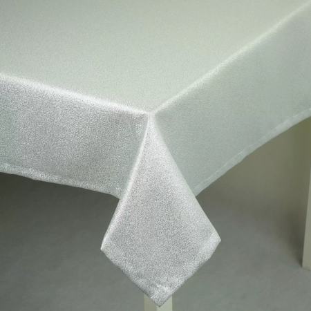 Obrus świąteczny Gładki srebrny - podszyty