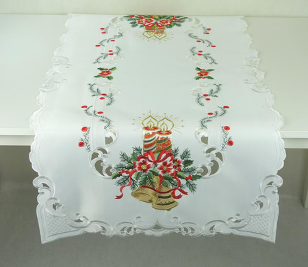 Bieżnik haftowany świąteczny 60 x120 cm - 3056