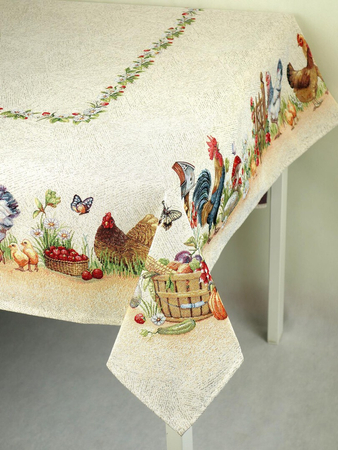 Wielkanocny obrus gobelinowy 180 x 140  -  "Kurnik"