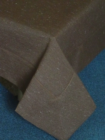 Obrus "Len 7% brąz" - mankiet