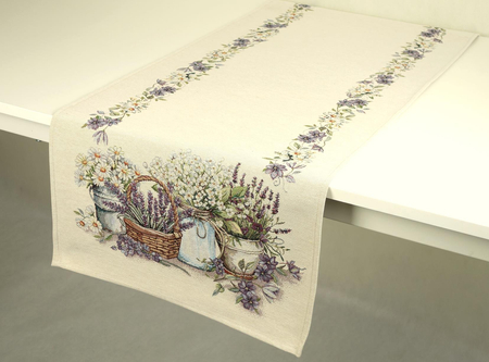Bieżnik gobelinowy 45x180 - lawenda 20
