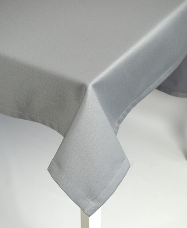 Obrus gładki z bawełną szary - podszyty