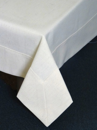 Obrus gładki "Len 7% beż" - mankiet