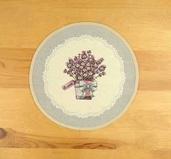 Serwetka gobelinowa średnica 27 cm - lawenda